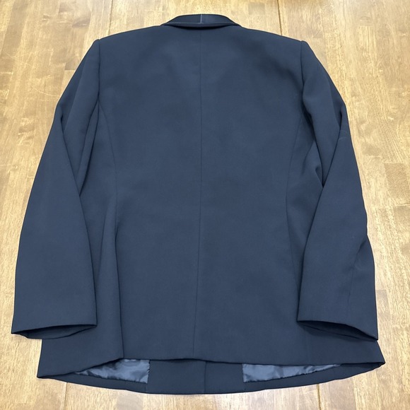 Le Suit satin blazer pant suit set women's 14P petite black 2 piece formal event - Picture 5 of 16